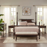 2-Drawer Storage Accent Chest w/ Turned Legs, Morocco Brown