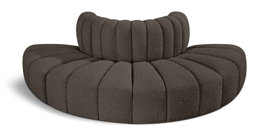 Arc - Boucle Fabric 4 Piece Modular Sofa