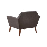Modern Mid-Century Accent Arm Chair, Charcoal Gray *