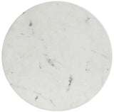 Emery Contemporary Coffee Table with Genuine White Marble Top & Brushed Gold Base for Glam Style