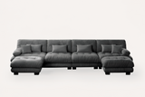 CLOUDIES 173" 4 Seater Sofa with 2 Ottomans