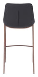 Magnus Barstool (Set of 2) Black & Walnut
