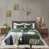 Oversized Cotton Quilt Set, Green
