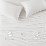 Jersey Knit All Season Sheet Set, White