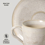 Latte Espresso Cup & Saucer Ceramic Set, 4.1oz
