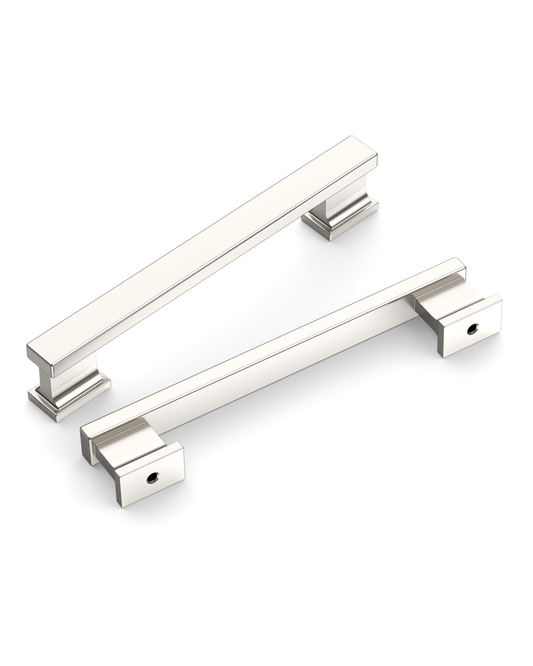 DESIGN2891 Brushed Gold Rectangular Cabinet Handles - Heavy-Duty Modern Kitchen Hardware | 5" Pulls