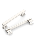 DESIGN2891 Brushed Gold Rectangular Cabinet Handles - Heavy-Duty Modern Kitchen Hardware | 5" Pulls
