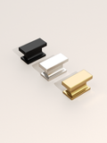 DESIGN2891 Solid Metal Square Cabinet Knobs for Modern Kitchen | 1.5" Length, Matte Black