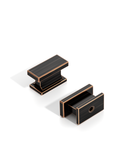 DESIGN2891 Solid Metal Square Cabinet Knobs for Modern Kitchen | 1.5" Length, Matte Black