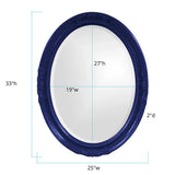Queen Ann Mirror - Glossy Navy