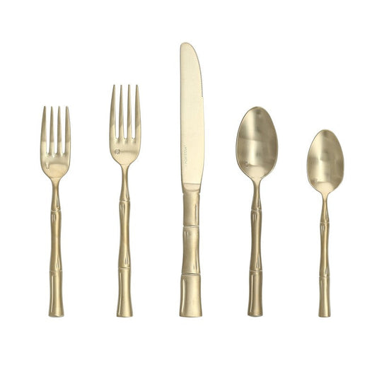 Royal Pacific Brushed Champagne 5pc Place Setting
