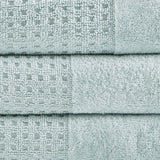 Spa Waffle 6-Piece Bath Towel Set [Certified], Aqua Blue