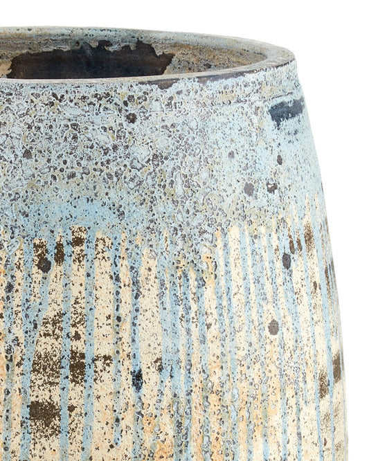 Sicilia Medium Antique Blue Drip Planter