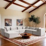 Stellar - 7 Piece Chenille Fabric Upholstered Modular Sectional