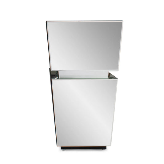 Clear Mirrored Pedestal Short