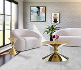 Malia Sculptural Iron Coffee Table - Contemporary Artistry for a Stunning Living Room Display