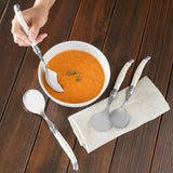 Laguiole Soup Spoons Set of 4 with Faux Ivory Handles