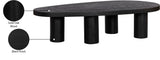 Beekman Coffee Table – Elegant Art Deco Design with Solid Wood, Oval Shape & Stylish Columnar Legs