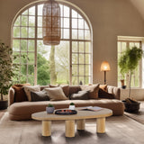 Beekman Coffee Table – Elegant Art Deco Design with Solid Wood, Oval Shape & Stylish Columnar Legs