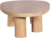 Beekman Coffee Table – Elegant Art Deco Design with Solid Wood, Oval Shape & Stylish Columnar Legs