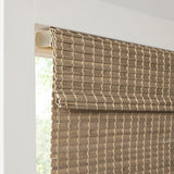 Bamboo Light Filtering Roman Shade 64"L, Natural Ash