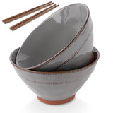 Kook Terracotta Ramen Bowls 36 oz, Set of 2