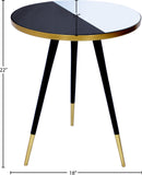 Reflection Iron End Table with Mirrored Top & Gold-Tipped Legs - Modern Minimalist Charm for Any Room