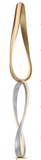 Prague Small Vertical Chandelier - Gold & Chrome