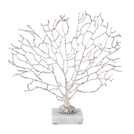 Study of Coral Sculpture On A White Marble Base