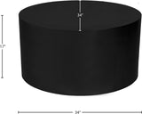 Cylinder Iron Round Coffee Table - Sleek Contemporary Design for Modern Living Spaces, 32" Diameter
