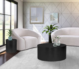 Cylinder Modern Iron Round End Table - Sleek Design for Contemporary Spaces, Stylish Home Accent