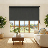 Solar Crank Outdoor Roller Shade with Teslin, No Cassette