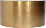 Cylinder Iron Round Coffee Table - Sleek Contemporary Design for Modern Living Spaces, 32" Diameter
