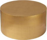 Cylinder Iron Round Coffee Table - Sleek Contemporary Design for Modern Living Spaces, 32" Diameter