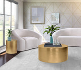 Cylinder Iron Round Coffee Table - Sleek Contemporary Design for Modern Living Spaces, 32" Diameter