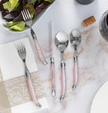 Laguiole 20-Piece Stainless Steel Flatware Set, Petal Pink