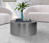 Cylinder Iron Round Coffee Table - Sleek Contemporary Design for Modern Living Spaces, 32" Diameter