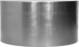 Cylinder Iron Round Coffee Table - Sleek Contemporary Design for Modern Living Spaces, 32" Diameter