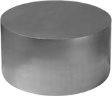 Cylinder Iron Round Coffee Table - Sleek Contemporary Design for Modern Living Spaces, 32" Diameter