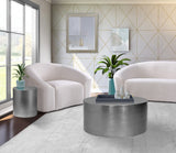 Cylinder Iron Round Coffee Table - Sleek Contemporary Design for Modern Living Spaces, 32" Diameter