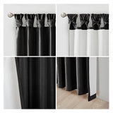 Twist Tab Lined/Total Blackout Window Curtain Panel, Black
