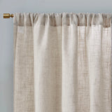 Linen Blend Light Filtering Curtain Panel Pair, Natural