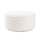 Universal Round Ottoman Cover- Shar Pei White