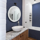 Gita Braided Round Mirror in Glossy White