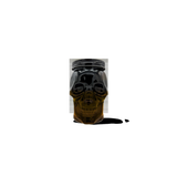 Skull Mason Jar with Lid, 4-Piece Set (2 skull Mason Jars & 2 Lids) 42oz, Black
