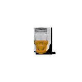 Skull Mason Jar with Lid, 4-Piece Set (2 skull Mason Jars & 2 Lids) 16oz, Clear