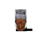 Skull Mason Jar with Lid, 4-Piece Set (2 skull Mason Jars & 2 Lids) 16oz, Smoke
