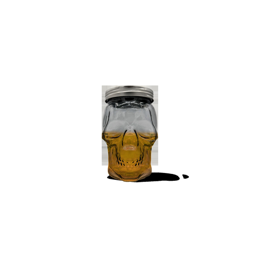 Skull Mason Jar with Lid, 4-Piece Set (2 skull Mason Jars & 2 Lids) 42oz, Smoke