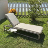 PURPLE LEAF Patio Chaise Lounge with Cushion Aluminum Tanning Chair Lounge Adjustable Reclining Set