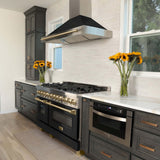 ZLINE 48" Autograph Stainless Wall Range Hood KB4SNZ-BLM48-G